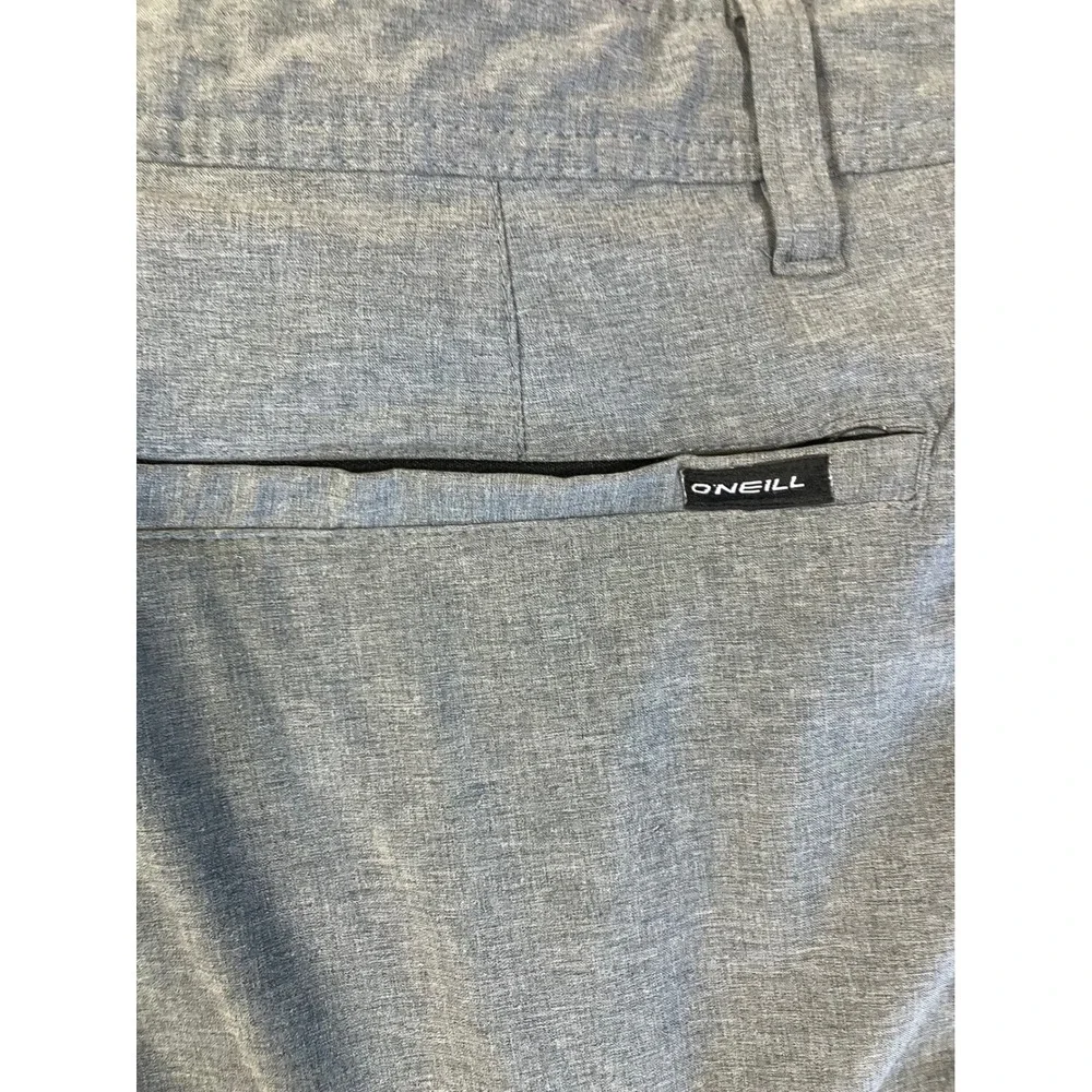 ONeill Hybrid Shorts Mens 34 Heather Gray Stretch Boardshorts Walkshorts 85773 - Picture 9 of 11